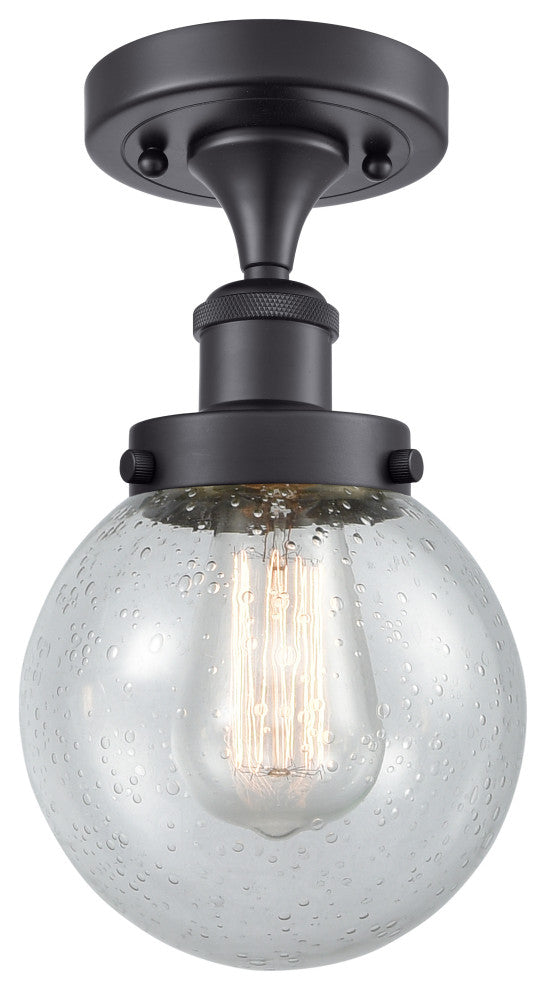 INNOVATIONS LIGHTING 916-1C-BK-G204-6 Beacon 1 Light Semi-Flush Mount