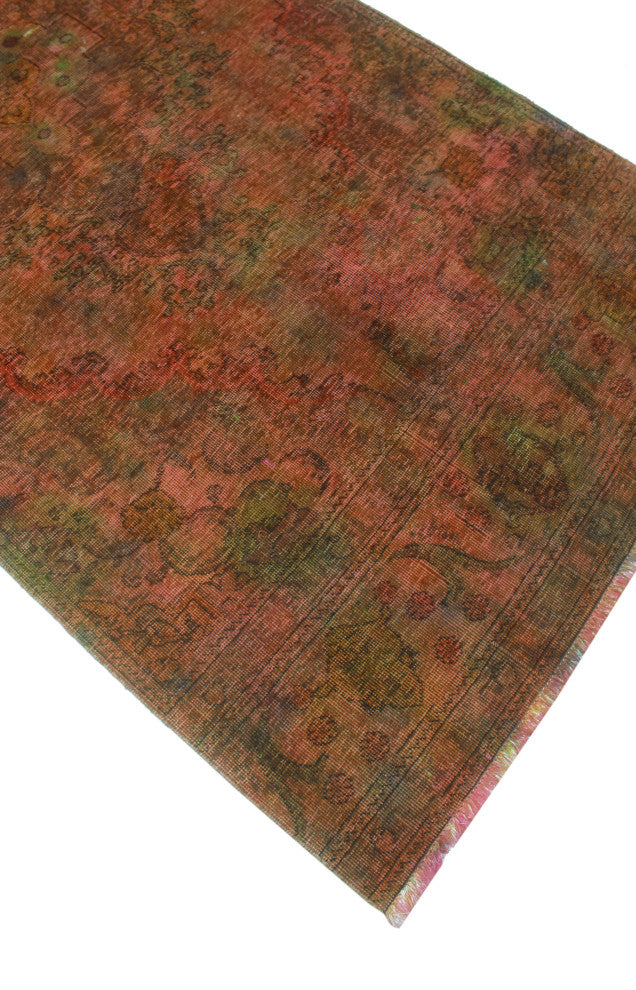 Vintage Distressed Rainbow-dyed Ayan Orange Rug