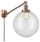 Beacon Swing Arm With Switch, Antique Copper, Clear, Clear