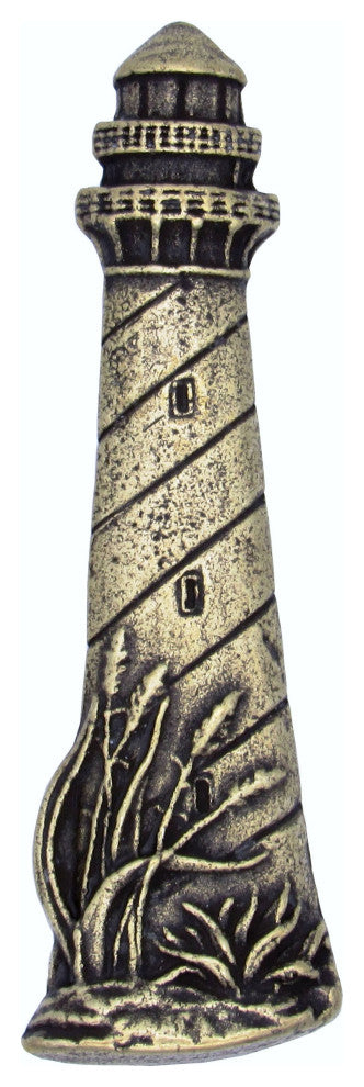 Lighthouse Cabinet Pull, Antique Brass