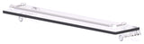 Allied Brass Carolina Crystal 22" Glass Shelf With Gallery Rail, Polished Chrome