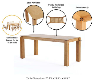 Manhattan Comfort 7-Piece Carrington and Rockaway Dining