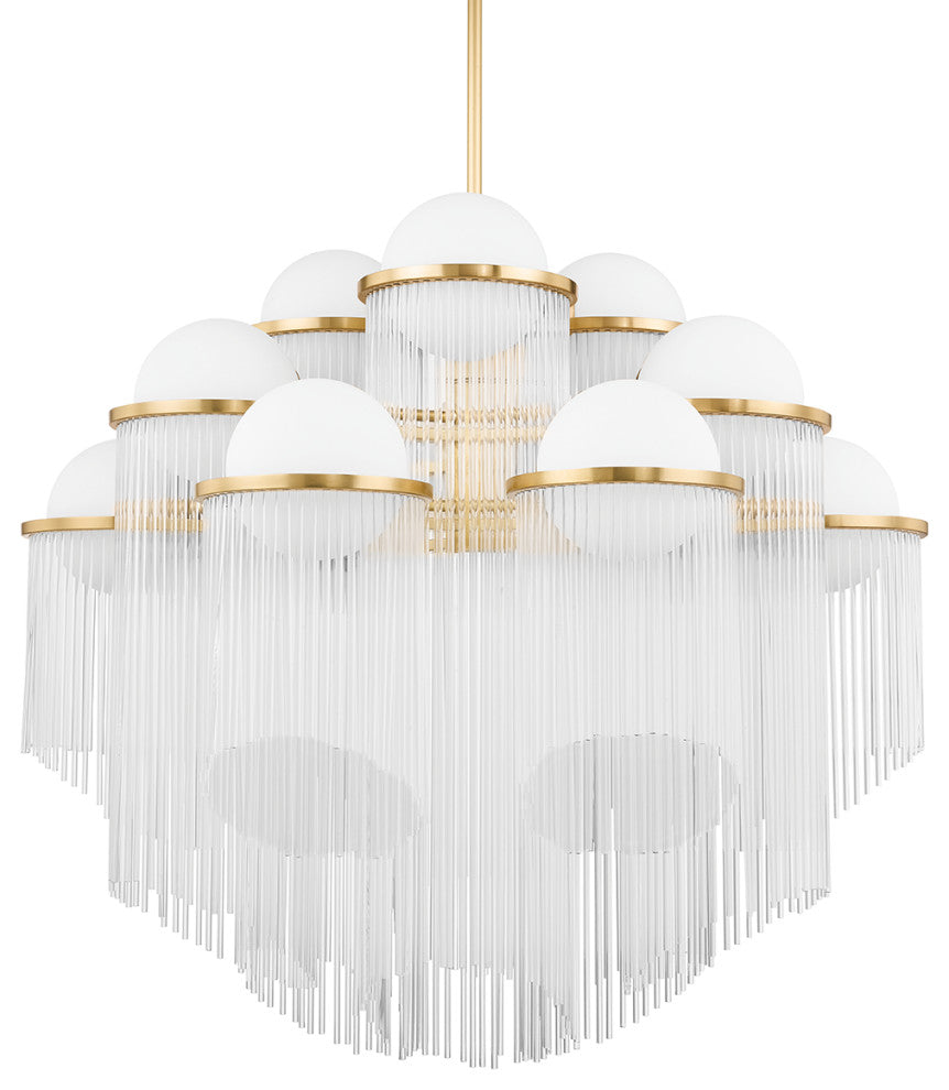 Celestial 12 Light Chandelier Aged Brass