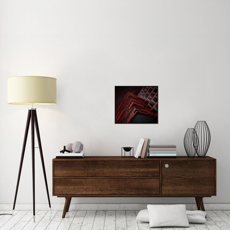 "Blood Stream" Framed Canvas Giclee by Nadav Jonas, 23x20"