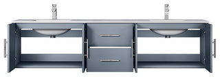Geneva Transitional Dark Grey 72" Double Vanity
