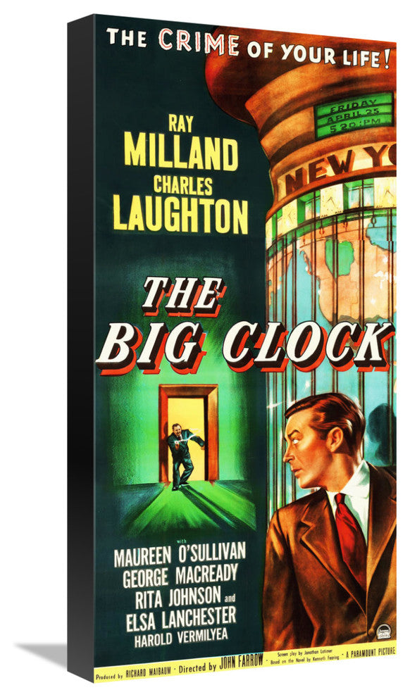 "The Big Clock" Stretched Canvas Giclee by Hollywood Photo Archive, 11x22"