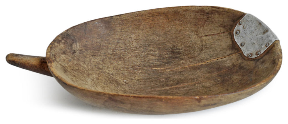 Consigned Hutu Burundi Wood Scoop Bowl 6