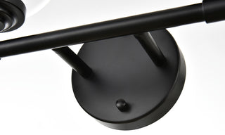 4 Light Black And Clear Bath Sconce