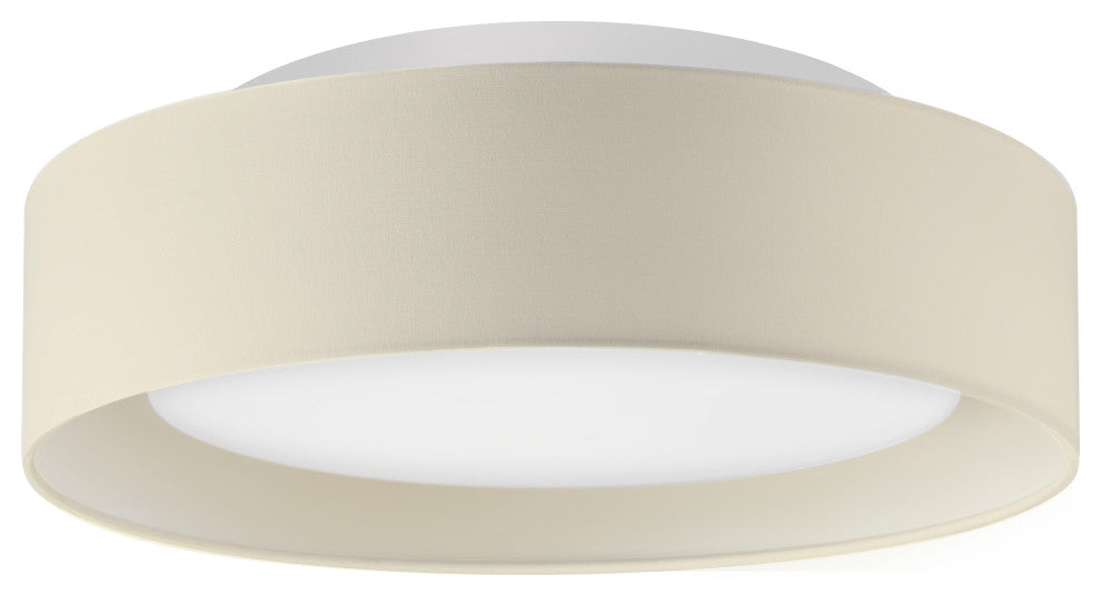 Naomi 15.75" 3 Light Flush Mount Ceiling Fixture in Beige