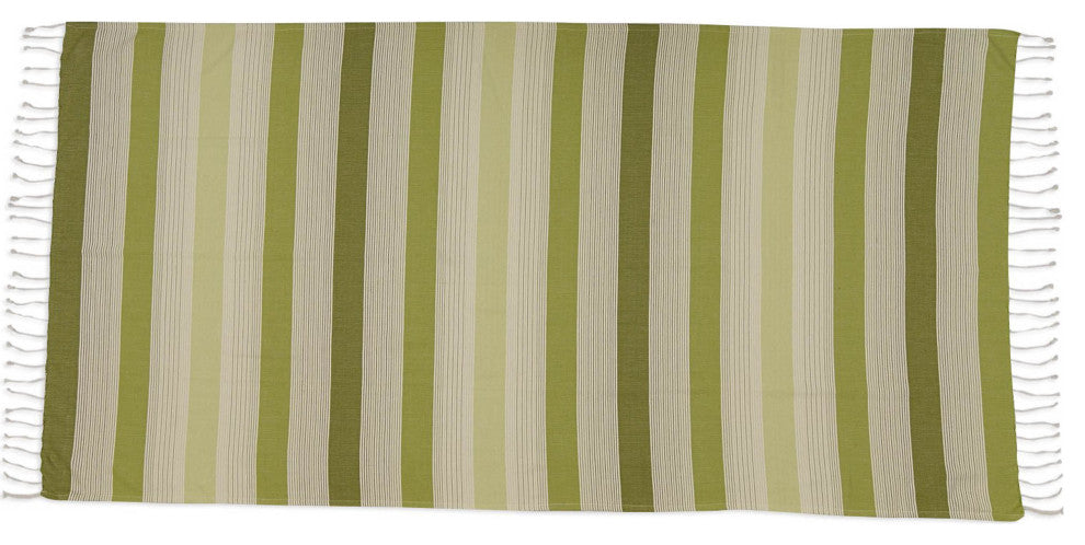 Green Stripe Fouta Towel