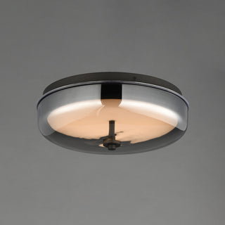 ET2 E24660-138 Voto 12"W Flush Mount Drum Ceiling Fixture - Gunmetal