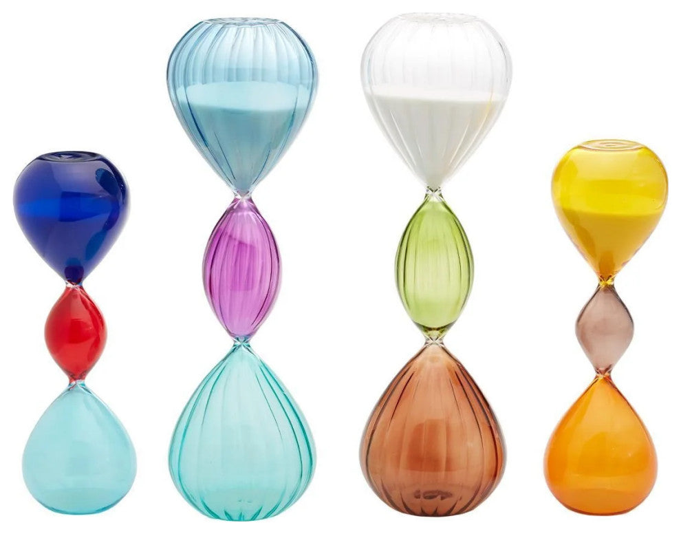 Two's Company Color Spectrum Set of 4 Sand Timers in Gift Box