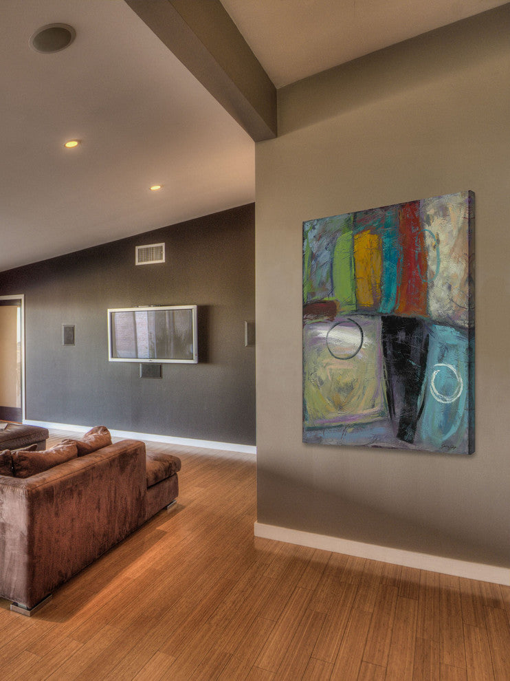 "Cool Jazz One" Painting Print on Wrapped Canvas by Julie Joy