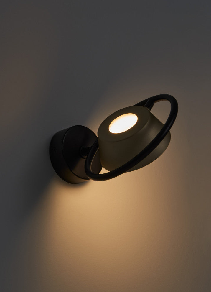 OLO RING Wall Lanp, Black/Champagne Gold