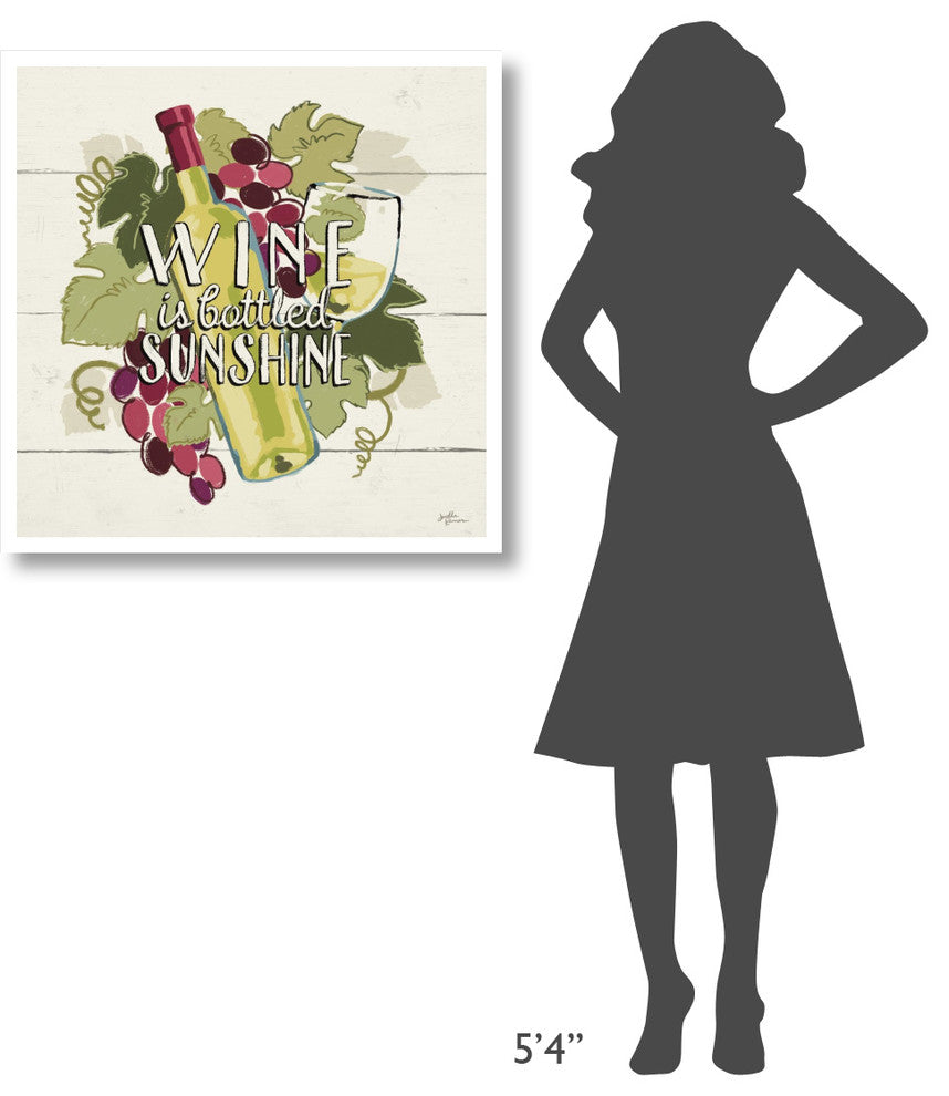"Wine and Friends IV" Digital Paper Print by Janelle Penner, 32"x32"