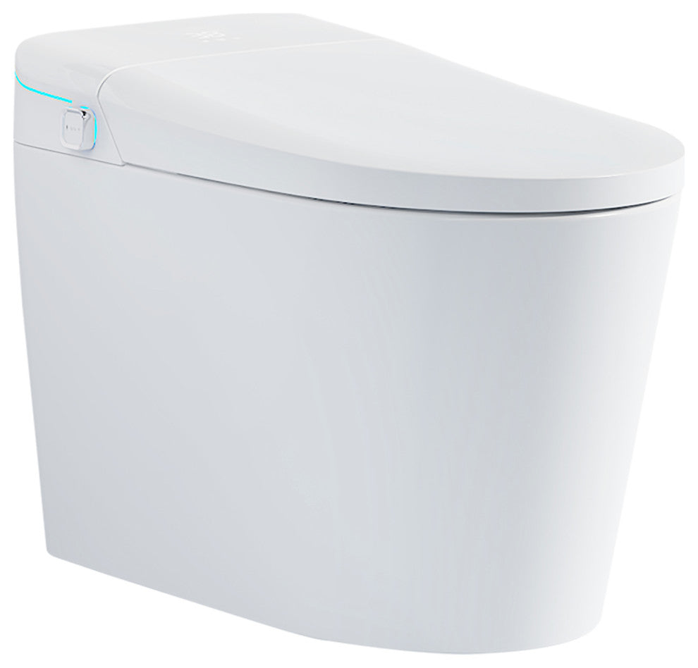 Elongated Ceramic Smart Toilet with Auto Flush and Heated Seat