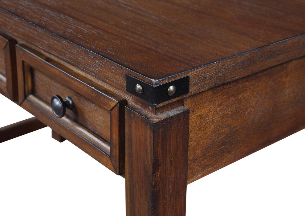 Baton Rouge Home Office Writing Desk, Brushed Walnut Finish