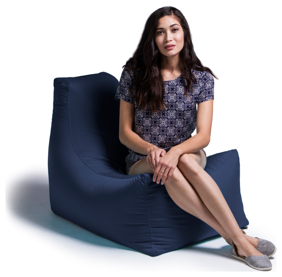 Juniper Outdoor Bean Bag Patio Chair, Navy
