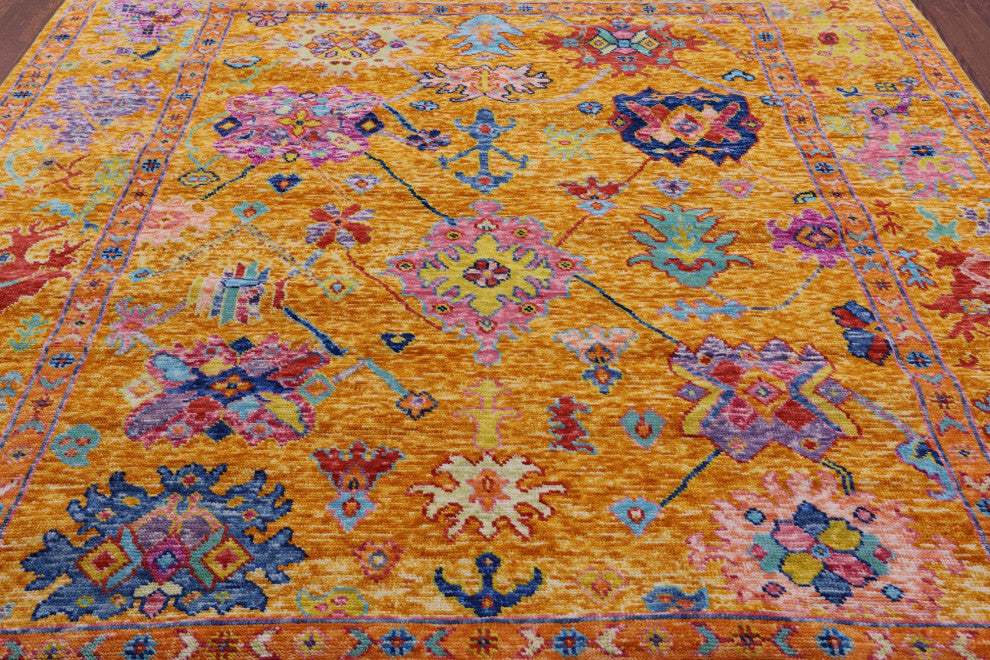 8' 3" X 9' 9" Turkish Oushak Hand Knotted Wool Rug - Q16052