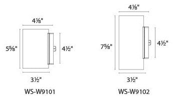 Modern Forms Vessel LED Up and Down Wall Light, Black