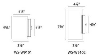 Modern Forms Vessel LED Up and Down Wall Light, Black