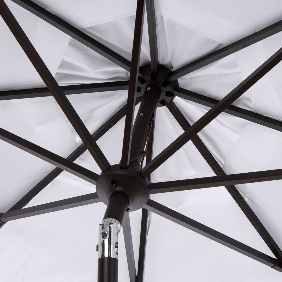 Safavieh Zimmerman Market Outdoor Umbrella With Flap, White