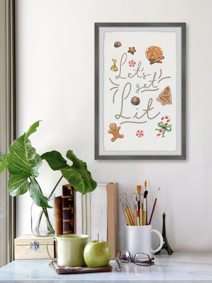 "Get Lit" Framed Painting Print, 16x24