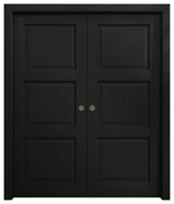 Sliding Double Pocket Doors 60x84 in| Ego 5010 Painted Black Oak