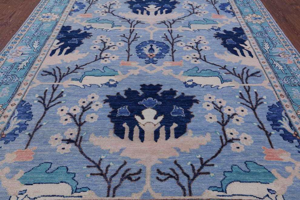 Hand Knotted Turkish Oushak Wool Rug 9' 2" X 11' 11" - Q13603