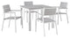 White Light Gray Maine 5-Piece Outdoor Patio Dining Set