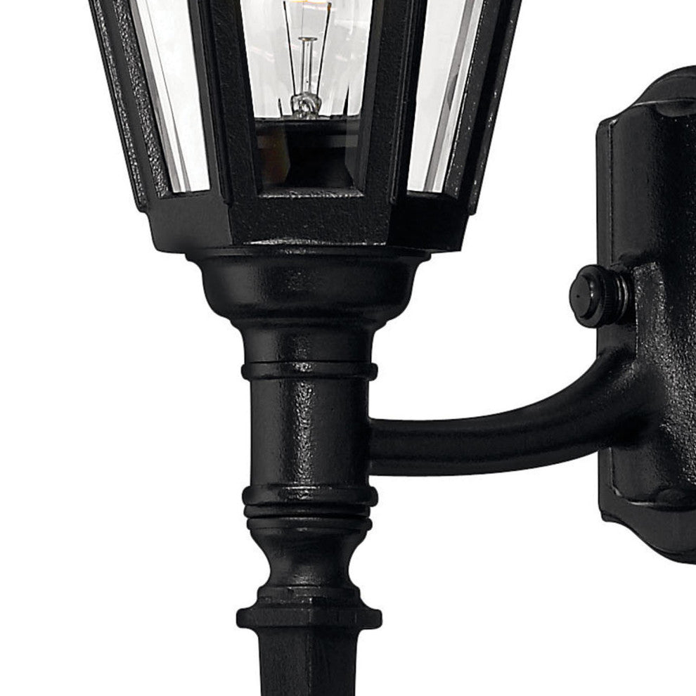 Hinkley Manor House Large Wall Mount Lantern With Tail, Black