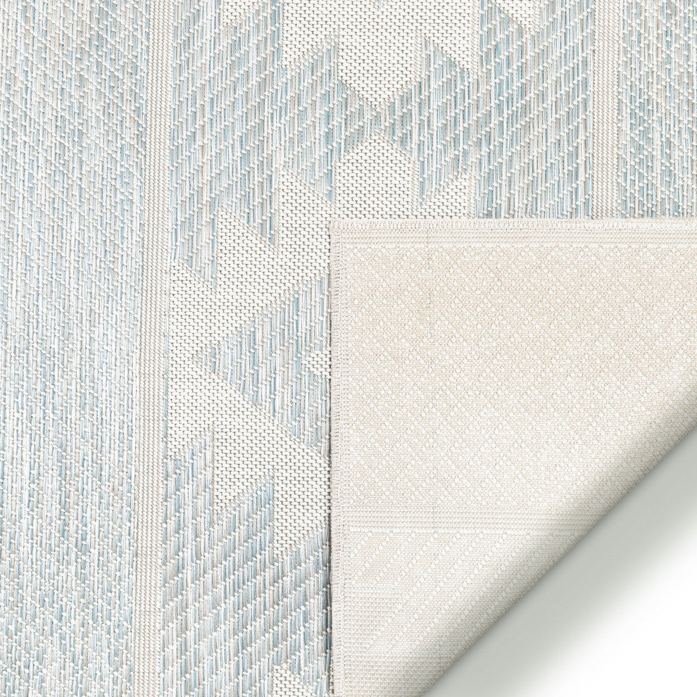 Portland Sisal Prados Southwestern Blue 7'10"x10'6" Flatweave Area Rug