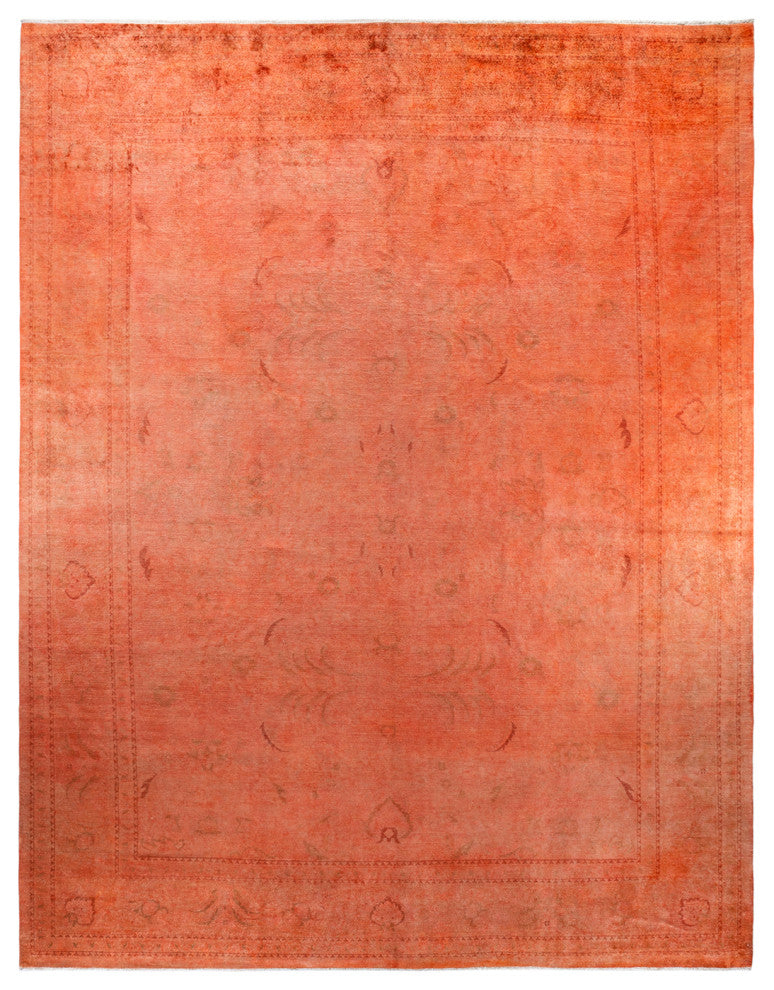 Vibrance, One-of-a-Kind Handmade Area Rug Orange, 15'1"x12'1"