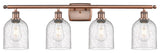 Ballston-Bella 4-Light 36" Bath Vanity Light, Antique Copper, Seedy