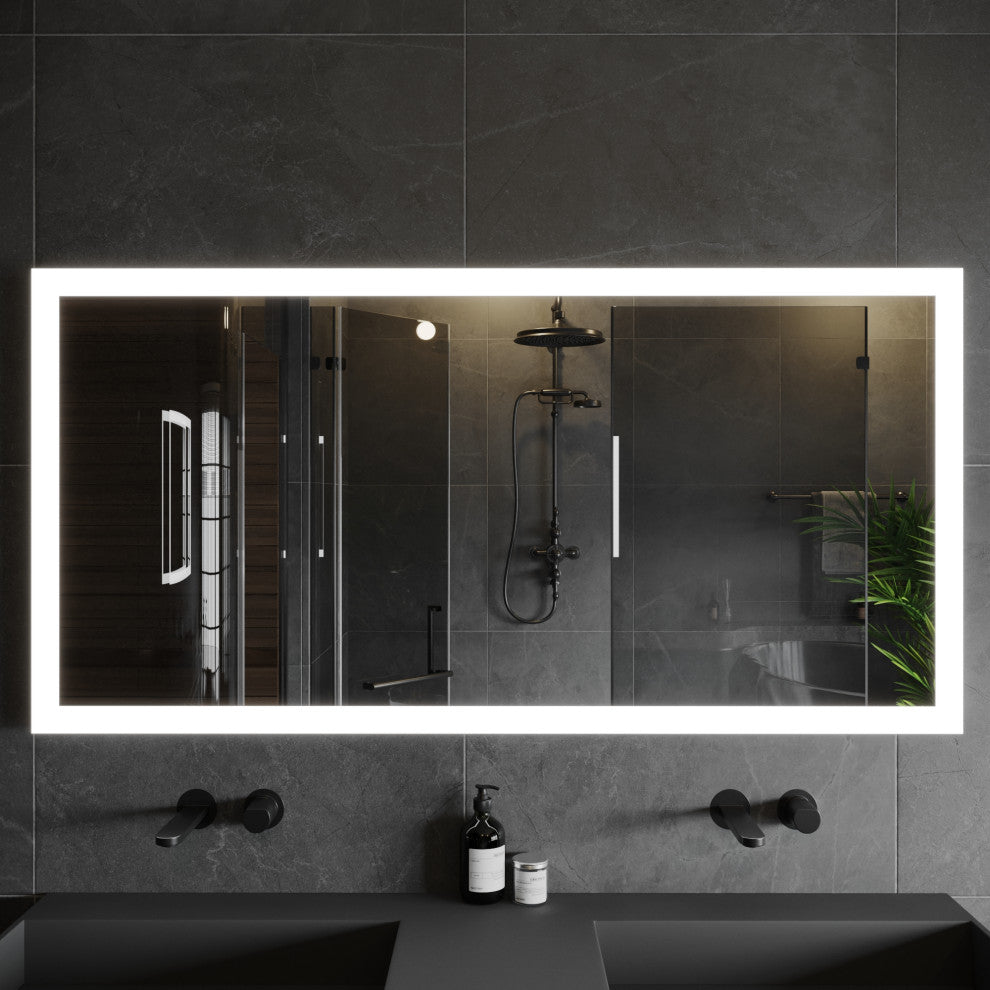 Gabriella Modern LED Bathroom Vanity Mirror, 30"x60"