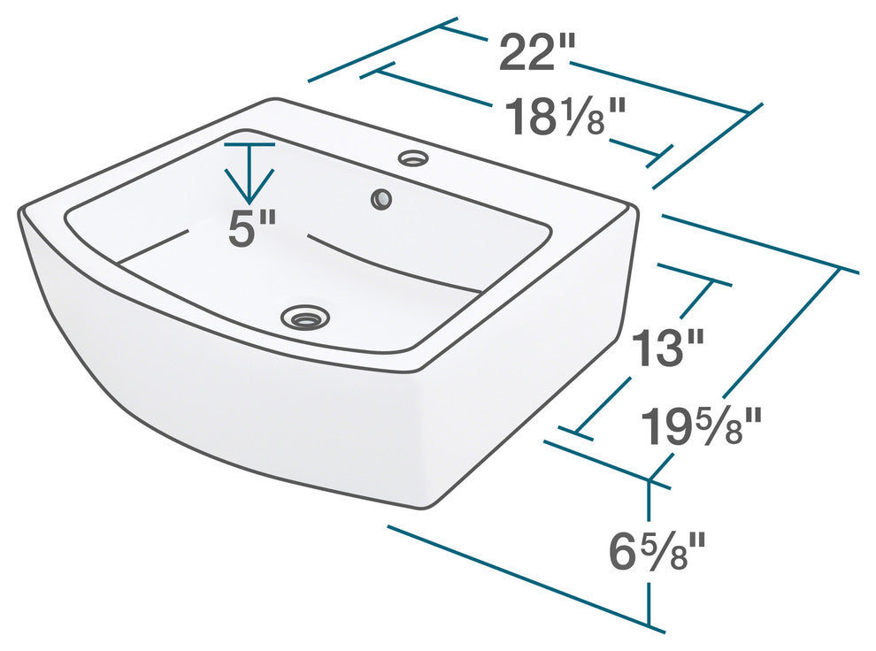 P003VW Porcelain Vessel Sink, White