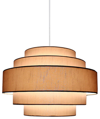 Palladio 5-tier Shade Pendant, 18"x12", Moss Gray