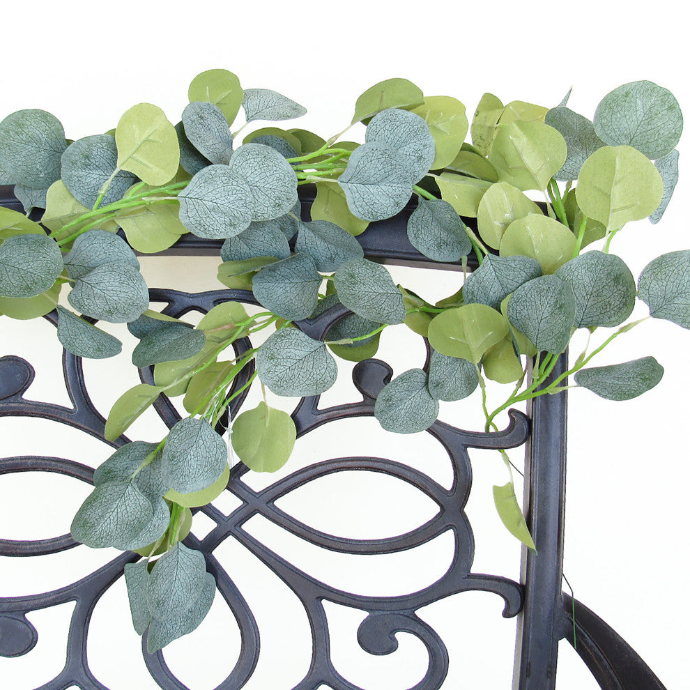 6' Artificial Eucalyptus Silver Dollar Leaf Vine Hanging Plant Greenery Garland