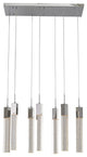 Crystal Cascade Multi-Light Pendant, Chrome