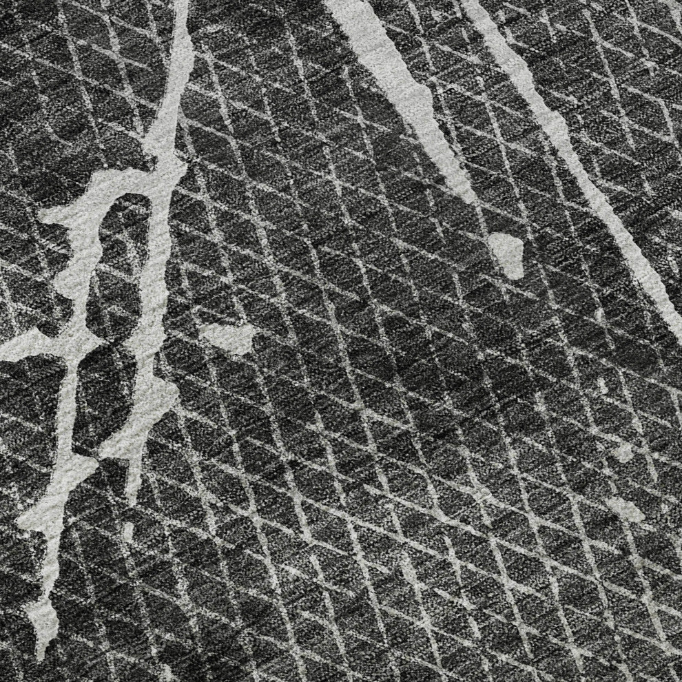 Premium Machine Washable Mayfield AMF628 Charcoal 8' x 10' Rug