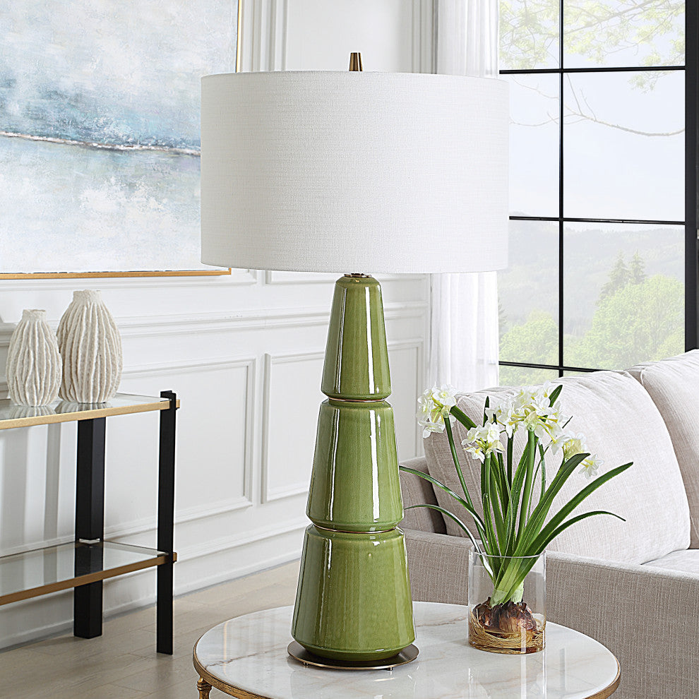 Uttermost Mendell Moss Green Table Lamp