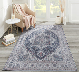 Momeni Karachi Polyester Grey Area Rug 5'x8'