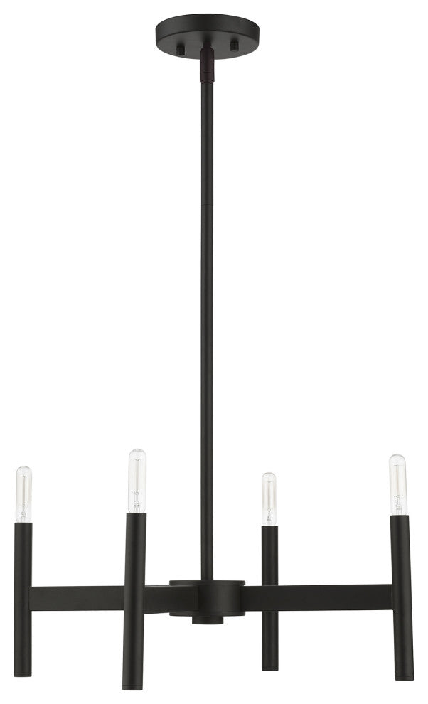 Livex Lighting Black 4-Light Chandelier