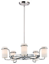 Maxim 22027 Avant 5 Light 22"W Pillar Candle Chandelier - Polished Chrome