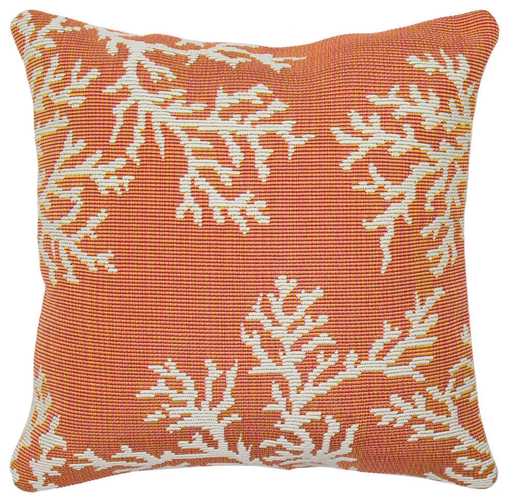 Marina Coral Edge Indoor/Outdoor Pillow Sunset 18"x18"