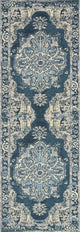 Mika In/out Area Rug by Loloi, Dk Blue / Dk Blue, 2'5"x11'2"