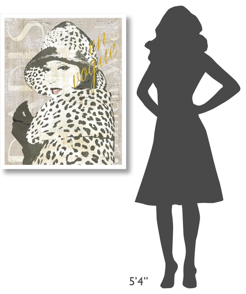 "Fashion Week Paris Screenprint II" Paper Print by Sue Schlabach, 30"x37"