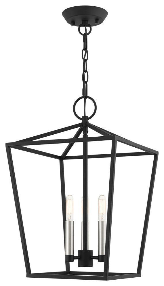 Devone 3 Light Black Lantern
