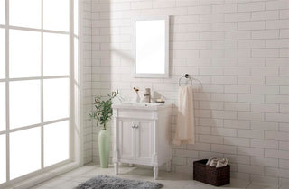Legion Furniture Evarly Single-Sink Vanity, White, 24"