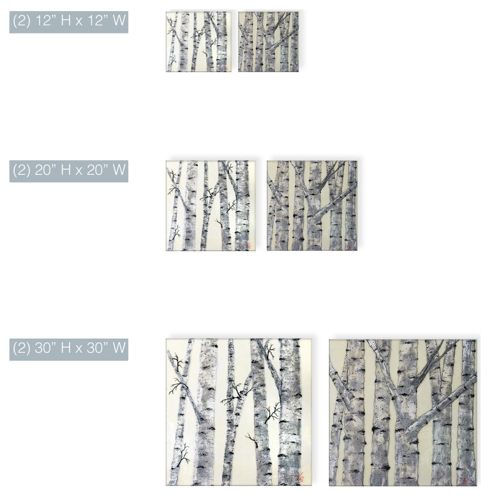 Monoscape XXVI' 2 Piece Wrapped Canvas Wall Art Set by Karen Biery, 30"x30"